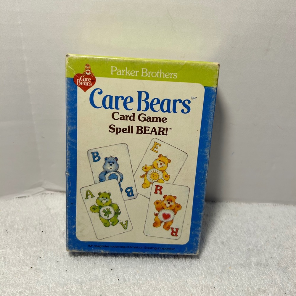 Vintage 1983 Care Bears Card Game Spell BEAR Parker Brothers 0738 Complete 80s